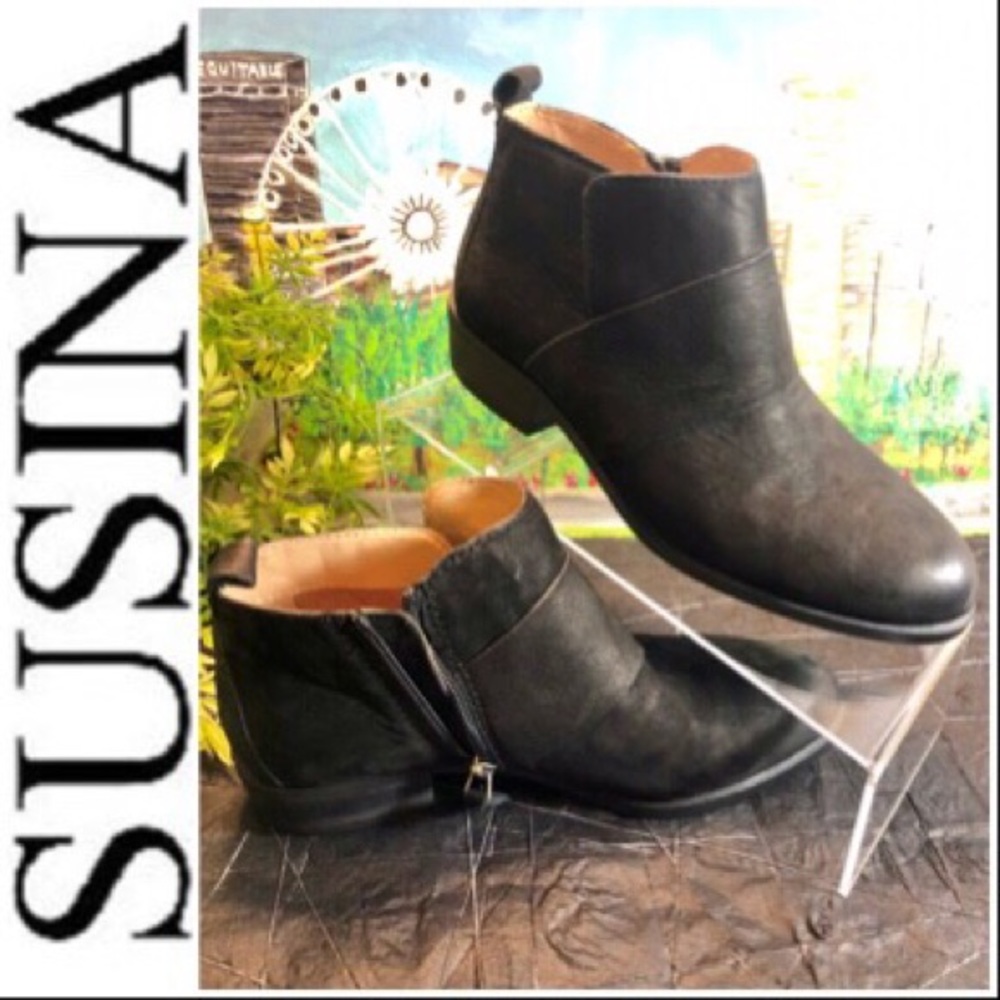 🍂NWOT Susina Black Leather Bootie